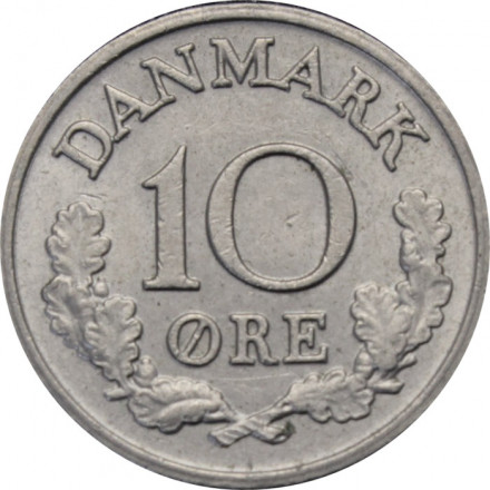 Дания 10 эре 1967 год