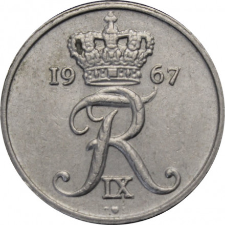 Дания 10 эре 1967 год