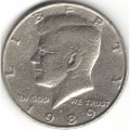 США 1/2 доллара 1989 год - Джон Кеннеди (P)