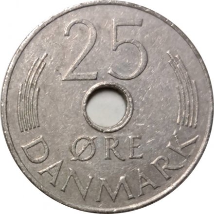 Дания 25 эре 1975 год - Королева Маргрете II