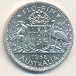 Австралия 1 флорин (2 шиллинга) 1956 год