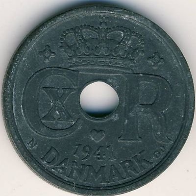 Дания 25 эре 1941 год