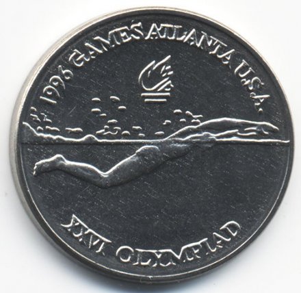 Румыния 10 леев 1996 год - Олимпиада в Атланте. Плавание