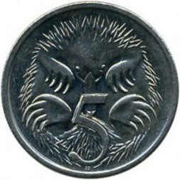 Монета Австралия 5 центов 2003 год - Ехидна