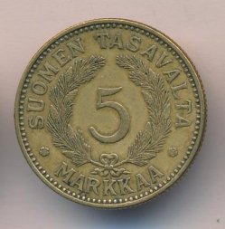 Финляндия 5 марок 1931 год