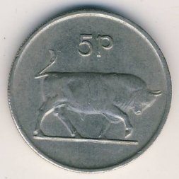 Ирландия 5 пенсов 1986 год