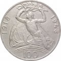 Чехословакия 100 крон 1948 год - 30 лет Независимости