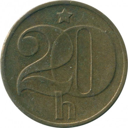 Чехословакия 20 геллеров 1973 год