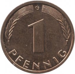 ФРГ 1 пфенниг 1995 год (G)