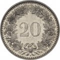 Швейцария 20 раппенов 2007 год