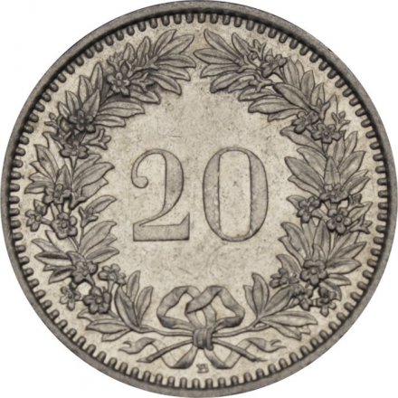 Швейцария 20 раппенов 2007 год