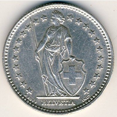 Швейцария 2 франка 1940 год