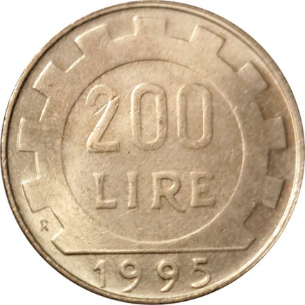 Италия 200 лир 1995 год