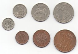 Набор из 7 монет Норвегия 1958-1973 год