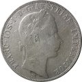 Австрия 1 флорин 1858 год (Отметка монетного двора &quot;M&quot; - Милан)