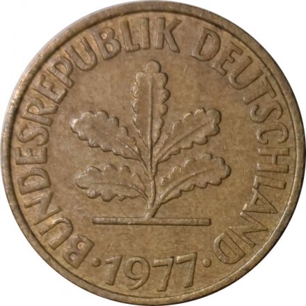 ФРГ 10 пфеннигов 1977 год (D)