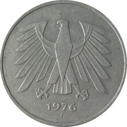 ФРГ 5 марок 1976 год (J)