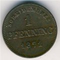 Бавария 1 пфеннинг 1871 год