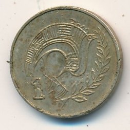 Монета Кипр 1 цент 1985 год
