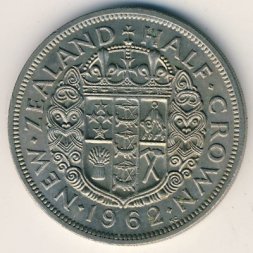Новая Зеландия 1/2 кроны 1962 год