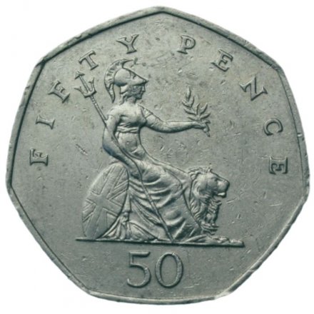 Великобритания 50 пенсов 1998 год