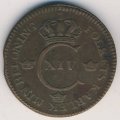 Швеция 1 скиллинг 1827 год