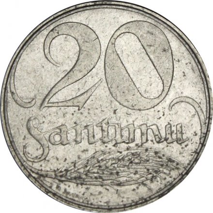 Латвия 20 сантимов 1922 год