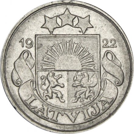 Латвия 20 сантимов 1922 год