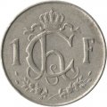 Люксембург 1 франк 1953 год - Рабочий-пудлинговщик