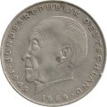 ФРГ 2 марки 1973 год - Конрад Аденауэр, 20 лет Федеративной Республике (D)