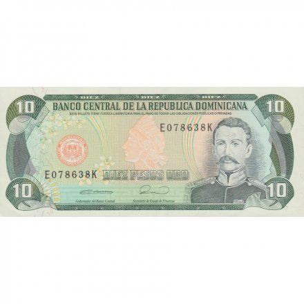 Доминикана 10 песо 1990 год - UNC
