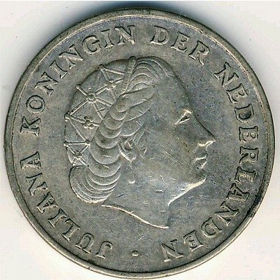 Антильские острова 1 гульден 1964 год - Королева Юлиана