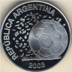 Аргентина 5 песо 2003 год