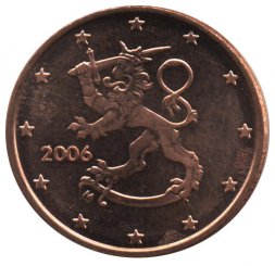 Финляндия 1 евроцент 2006 год