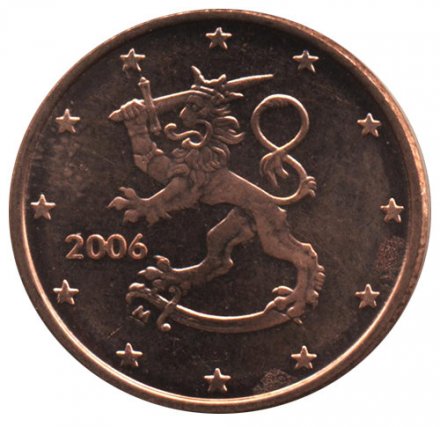 Финляндия 1 евроцент 2006 год