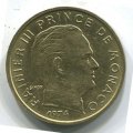 Монако 10 сантимов 1974 год
