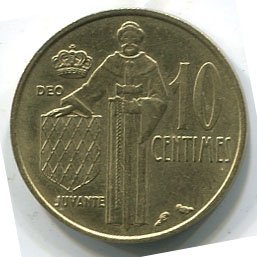 Монако 10 сантимов 1974 год
