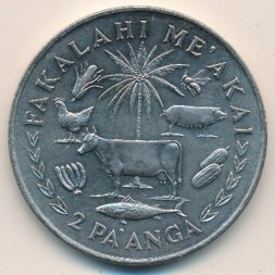 Монета Тонга 2 паанги 1977 год
