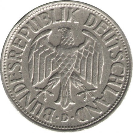 ФРГ 1 марка 1964 год (D)