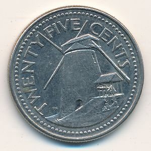 Барбадос 25 центов 2000 год - Мельница