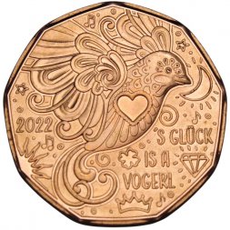 Австрия 5 евро 2022 год - Птица счастья
