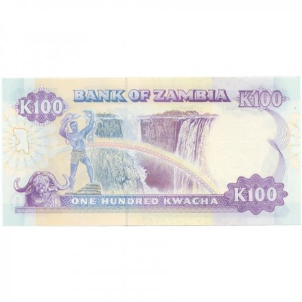 Замбия 100 квача 1991 год - UNC