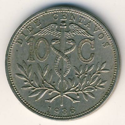 Боливия 10 сентаво 1936 год