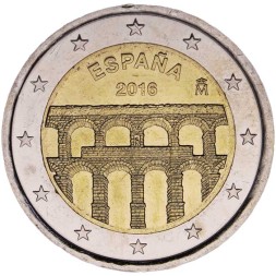 Испания 2 евро 2016 год - Старинный город Сеговия