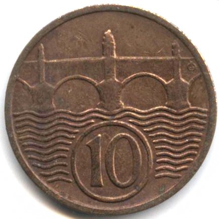 Чехословакия 10 геллеров 1936 год