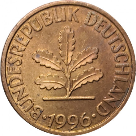 ФРГ 10 пфеннигов 1996 год (J)