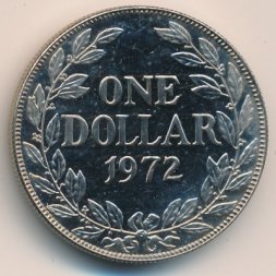 Либерия 1 доллар 1972 год