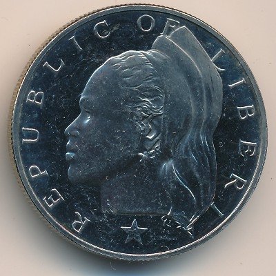 Либерия 1 доллар 1972 год
