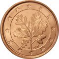 Германия 1 евроцент 2018 год (A)