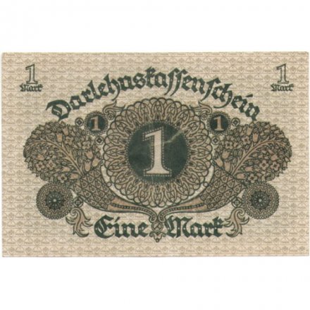 Веймарская республика 1 марка 1920 год - VF